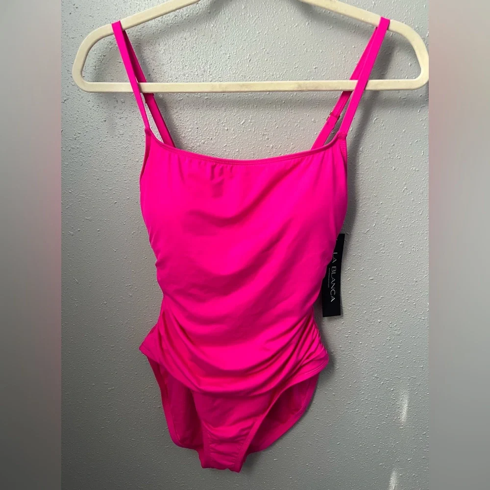 La Blanca Island Goddess Lingerie One Piece In Bright Pink Size 8 New